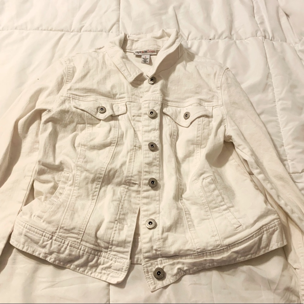 White jean jacket.